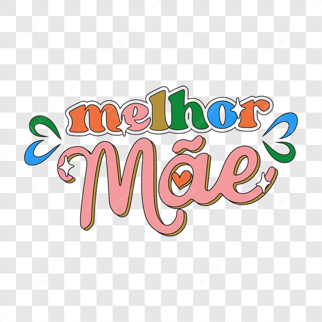 Lettering Dia das Mães PNG