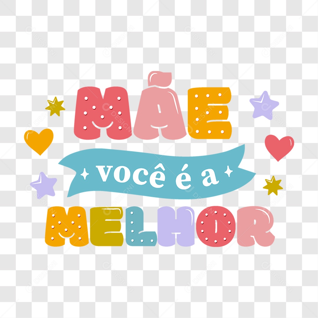 Lettering Dia das Mães PNG