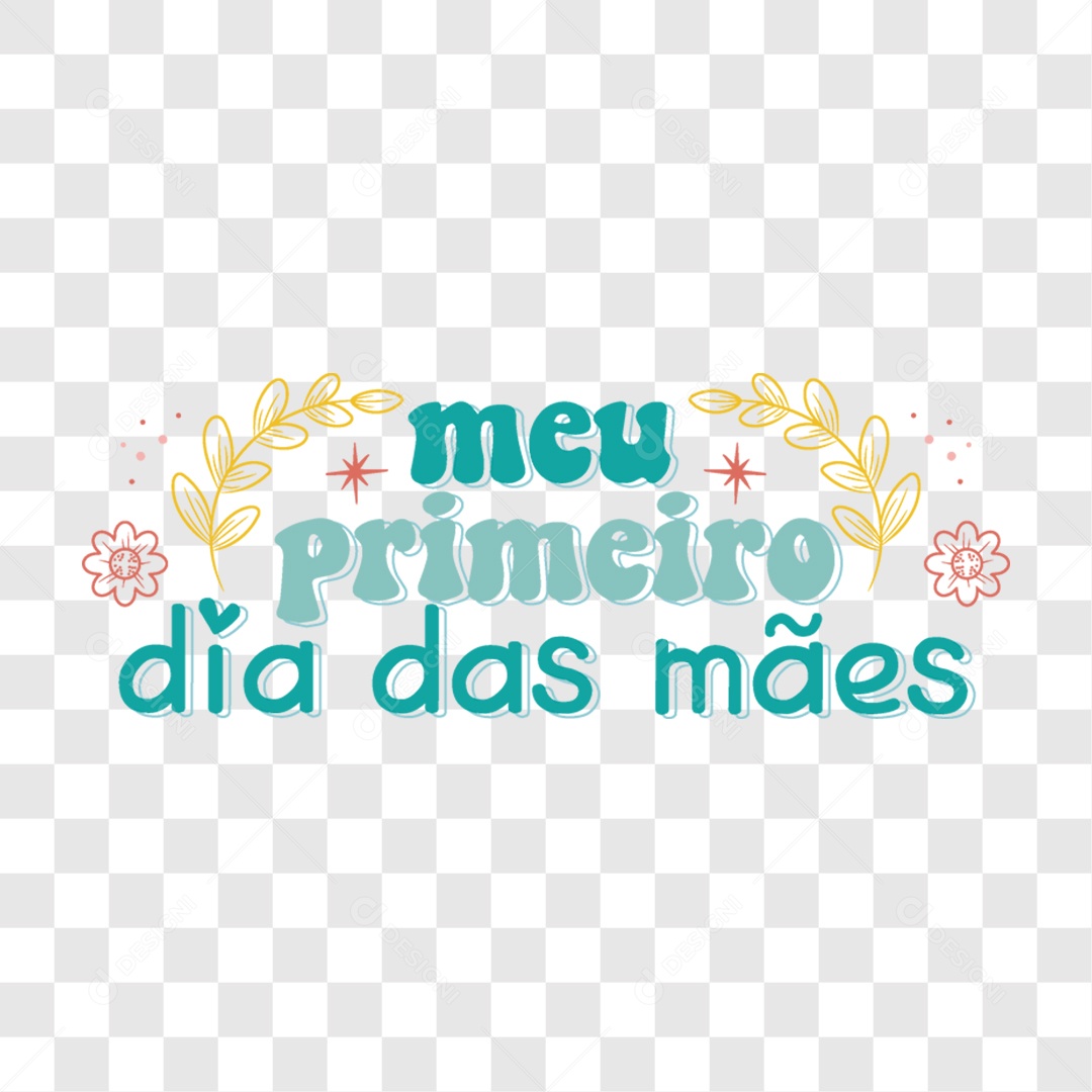 Lettering Dia das Mães PNG