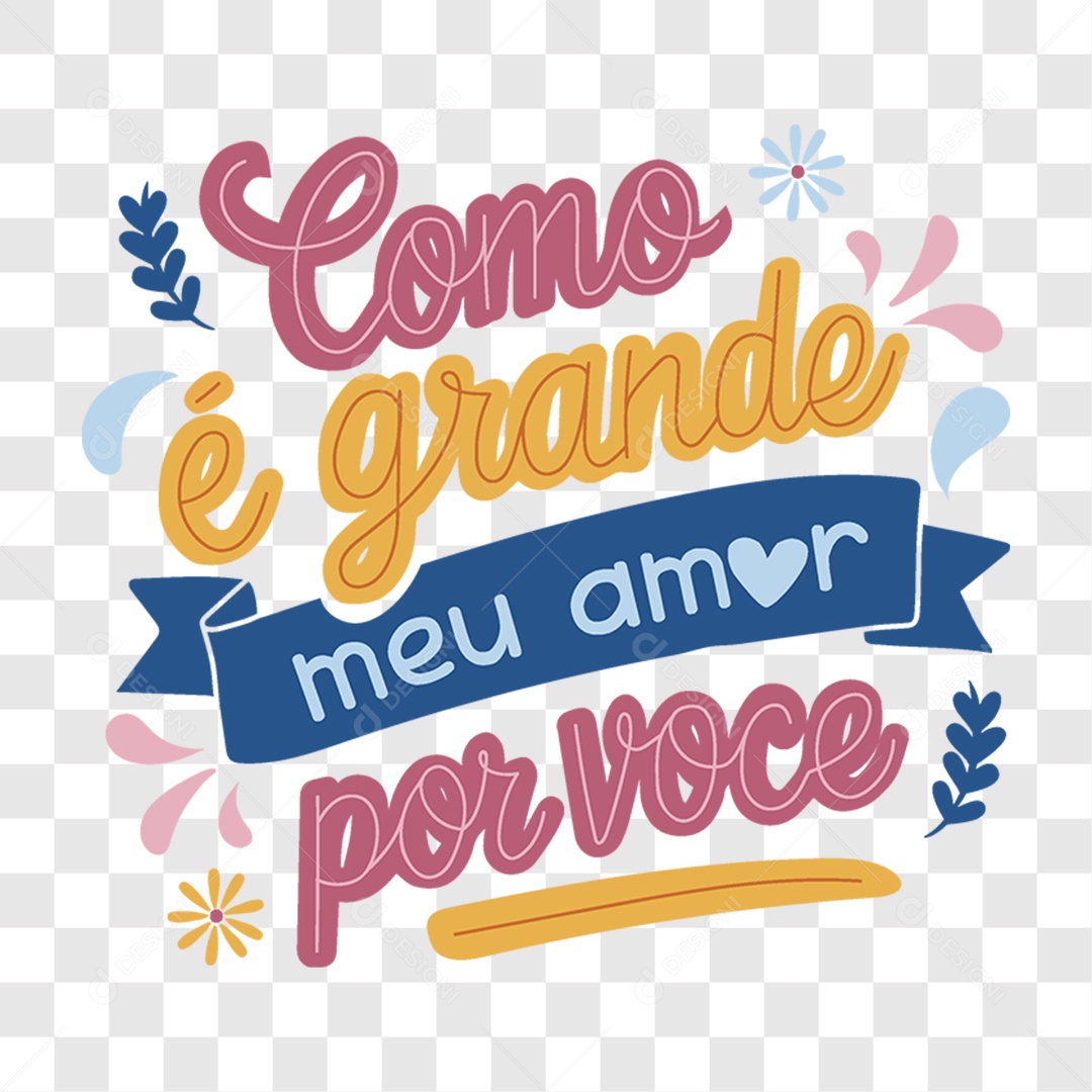 Lettering Dia das Mães PNG