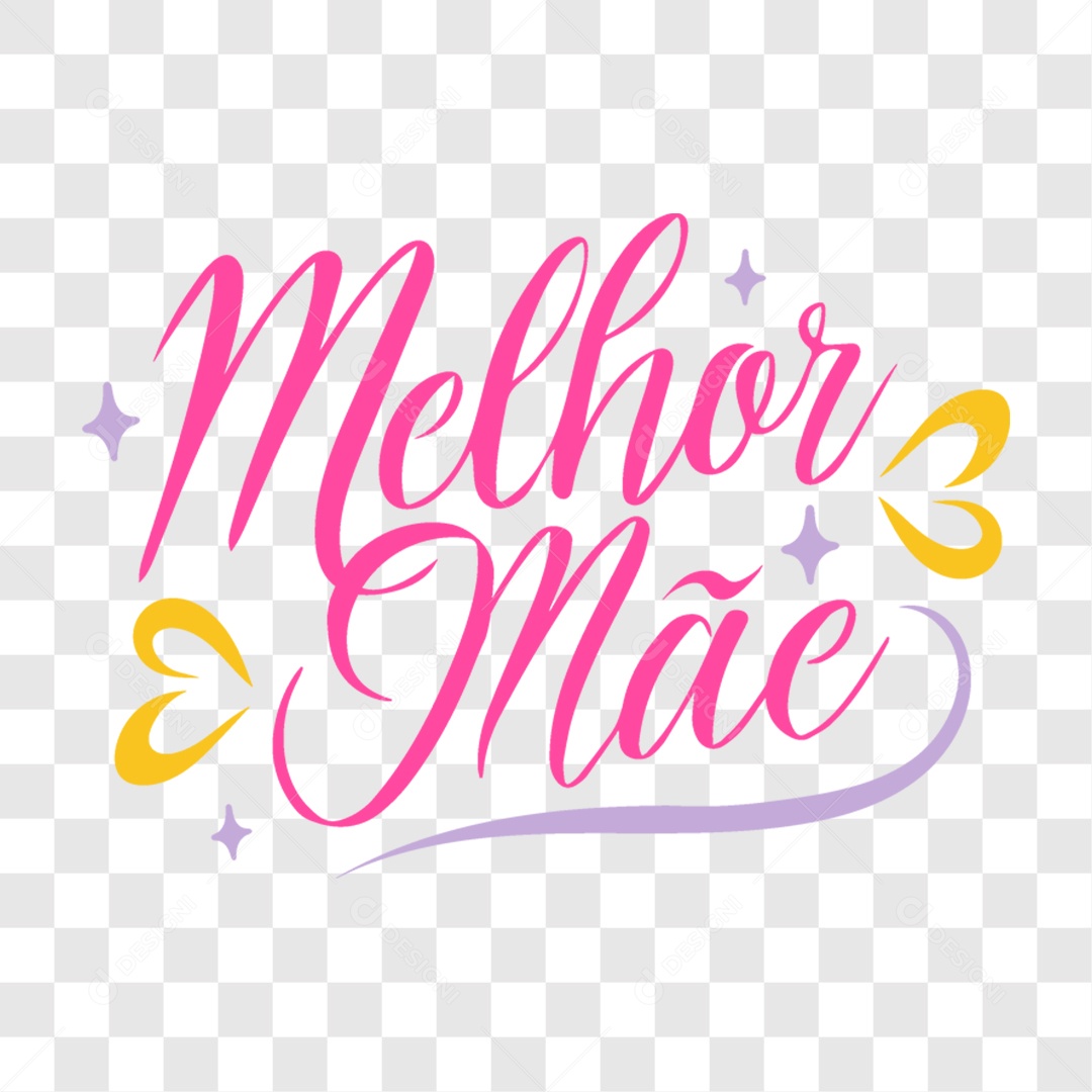 Lettering Dia das Mães PNG