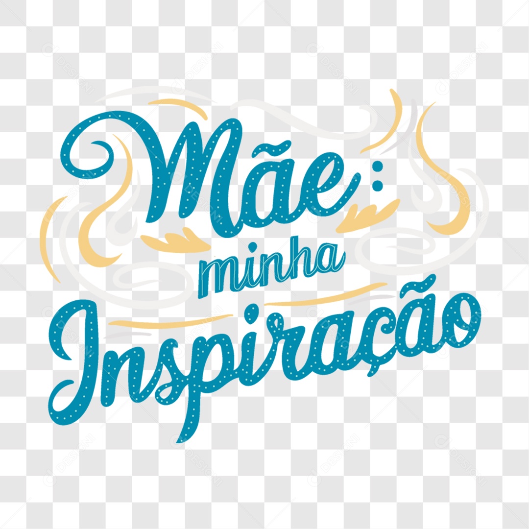 Lettering Dia das Mães PNG