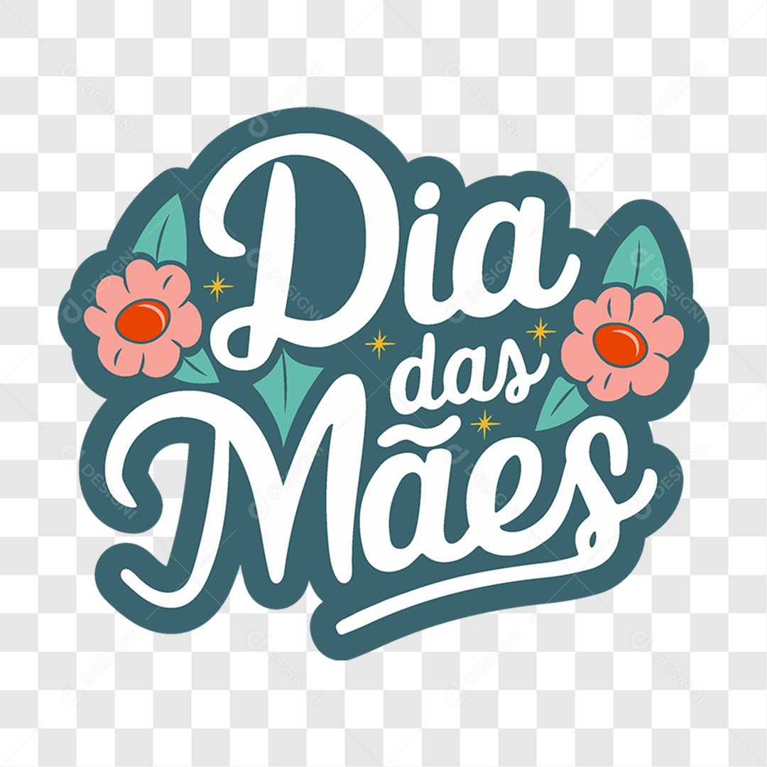 Lettering Dia das Mães PNG