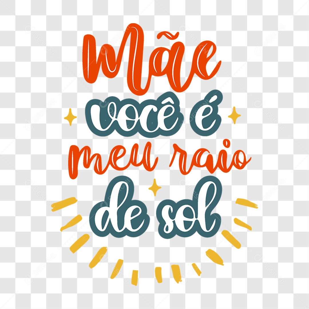 Lettering Dia das Mães PNG