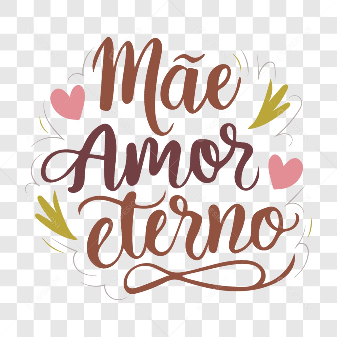 Lettering Dia das Mães PNG
