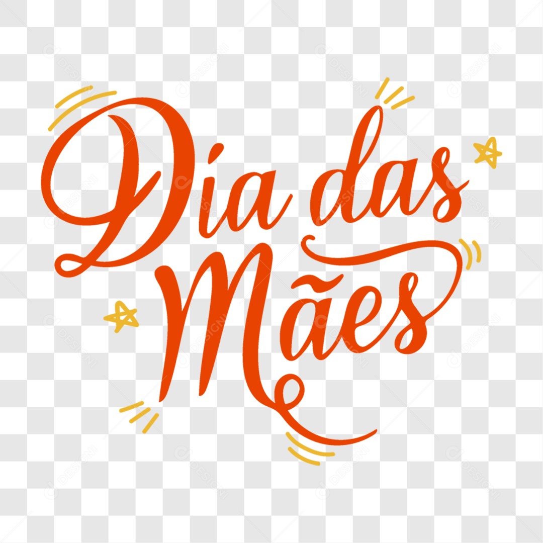 Lettering Dia das Mães PNG
