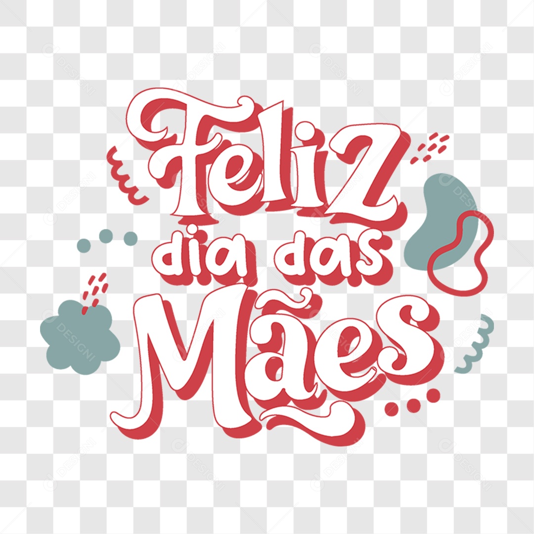 Lettering Dia das Mães PNG