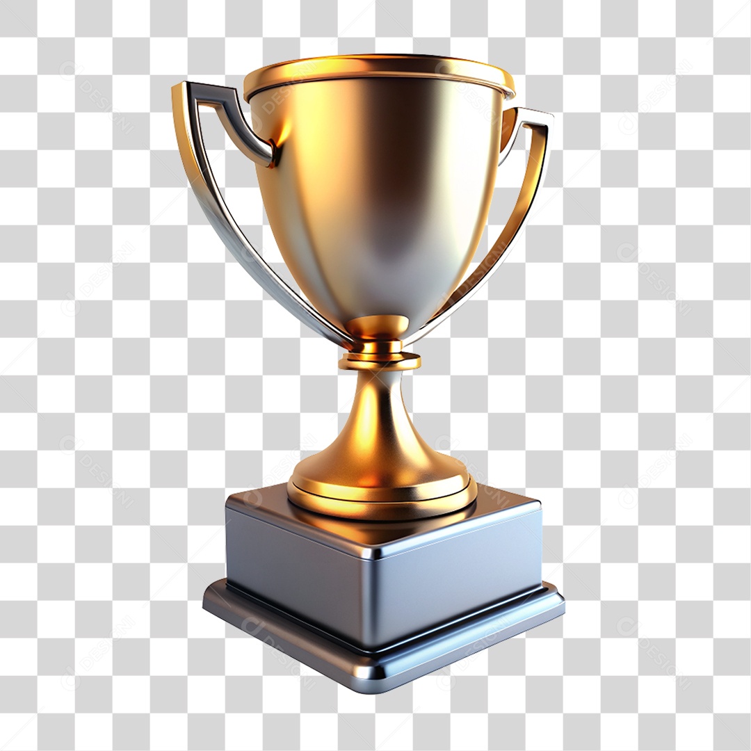 Troféu de Metal Taça PNG Transparente
