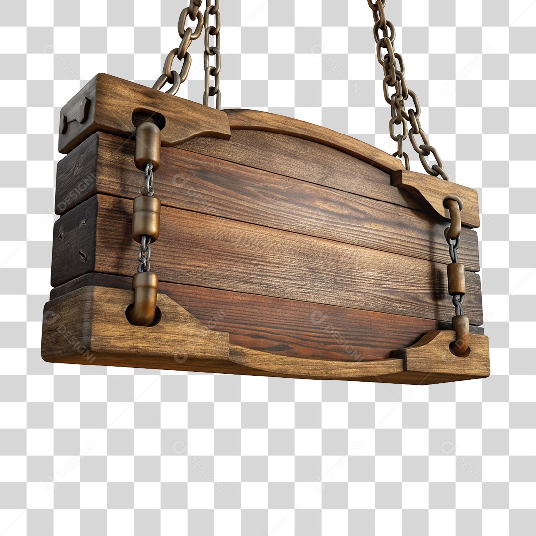 Placa de Madeira PNG Transparente