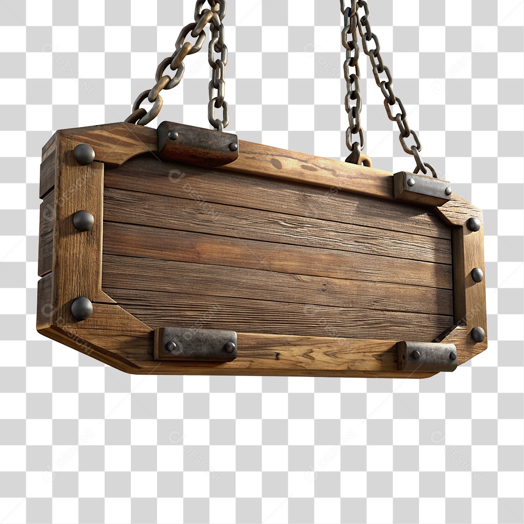 Placa de Madeira PNG Transparente