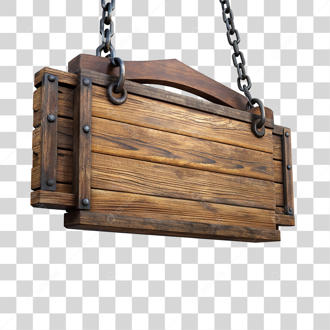 Placa de Madeira PNG Transparente