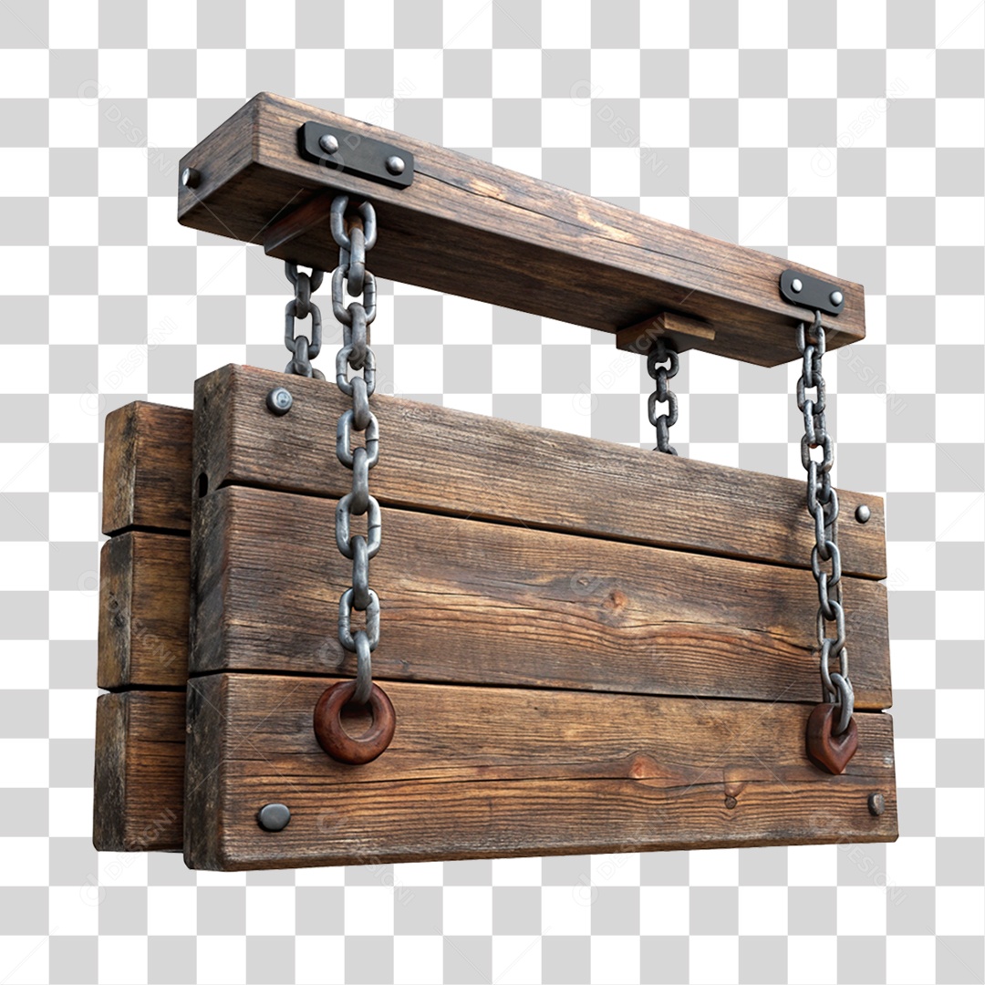 Placa de Madeira PNG Transparente