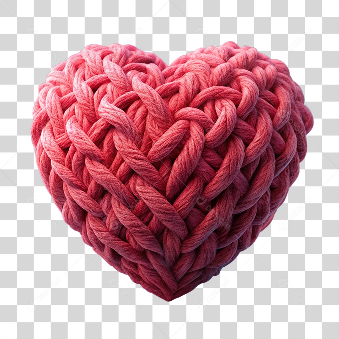 Coração de Pano PNG Transparente