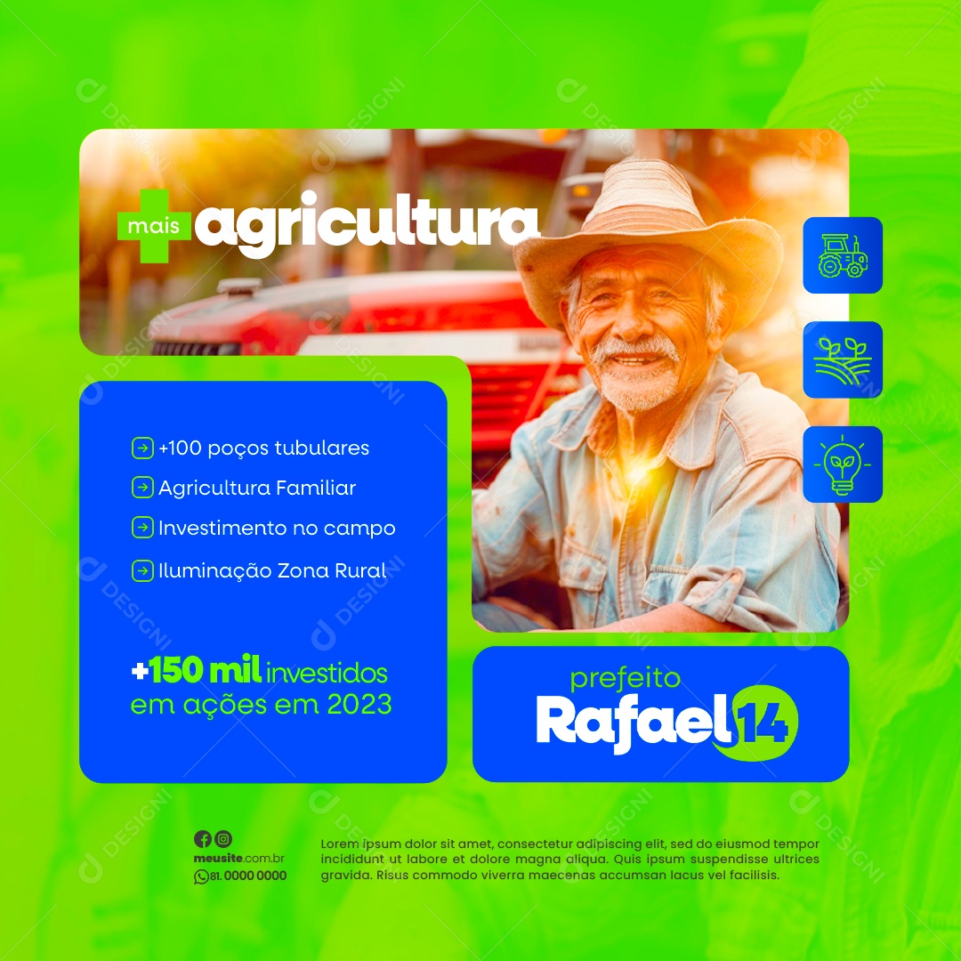 Mais de 150 Mil Investidos em Ações em 2023 Social Media PSD Editável