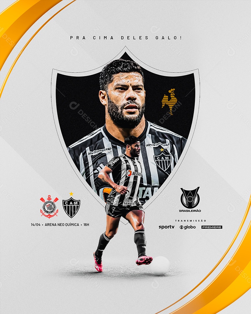 Futebol Brasileirão Corinthians X Atlético Mineiro Social Media PSD Editável