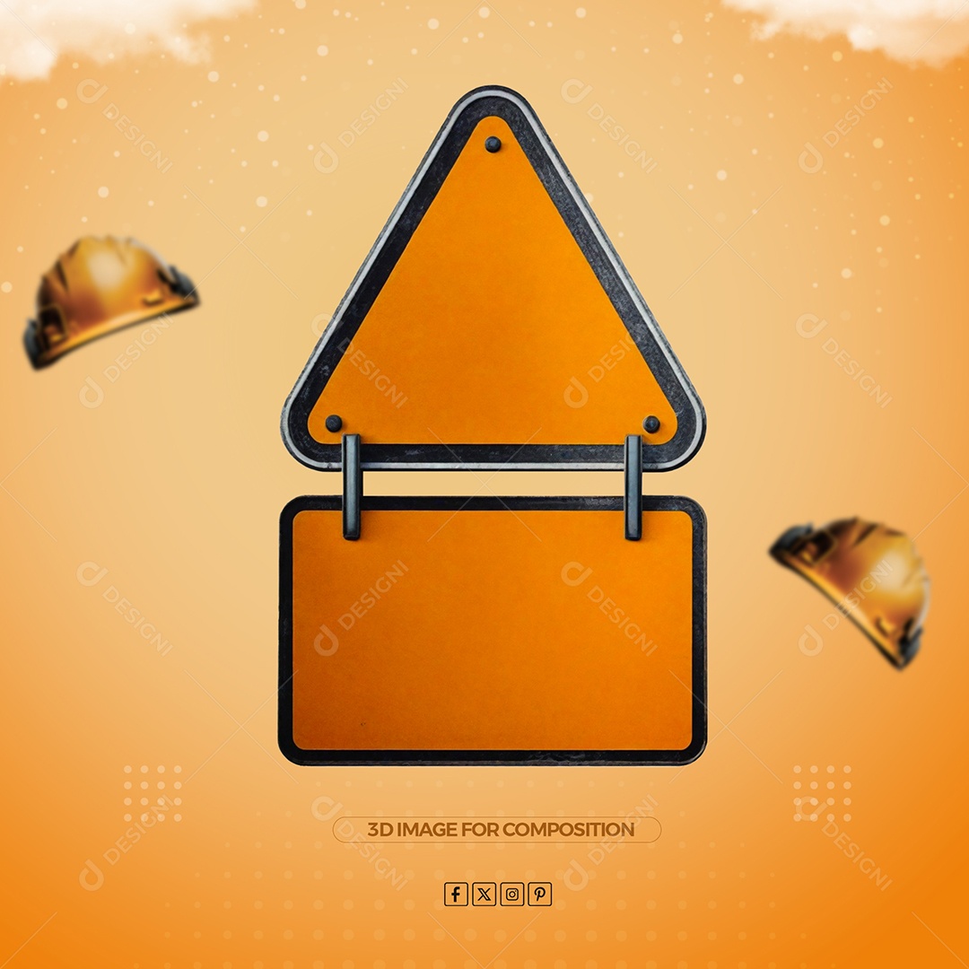 Placas Elemento 3D de Dia do Trabalho para Composição PSD