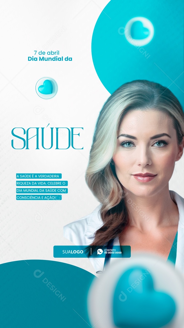 Story Dia da Saúde 07 de Abril Social Media PSD Editável