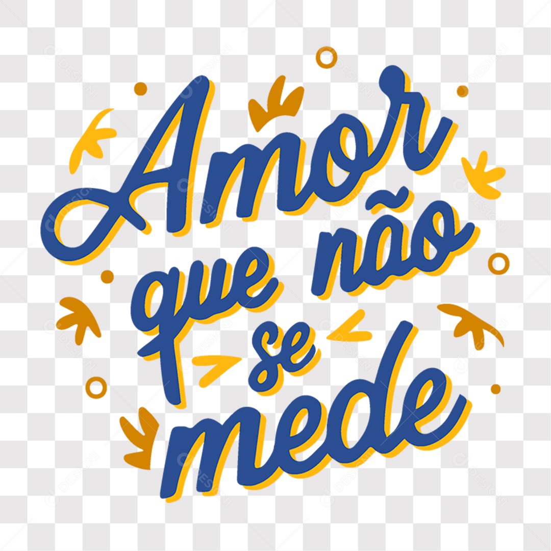 Lettering Dia das Mães Amor Que Não Se Mede EPS + PNG