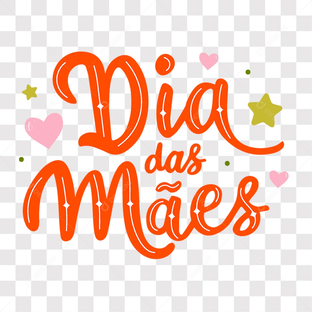 Lettering Dia das Mães EPS + PNG