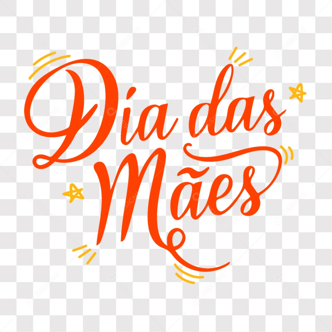 Lettering Dia das Mães EPS + PNG
