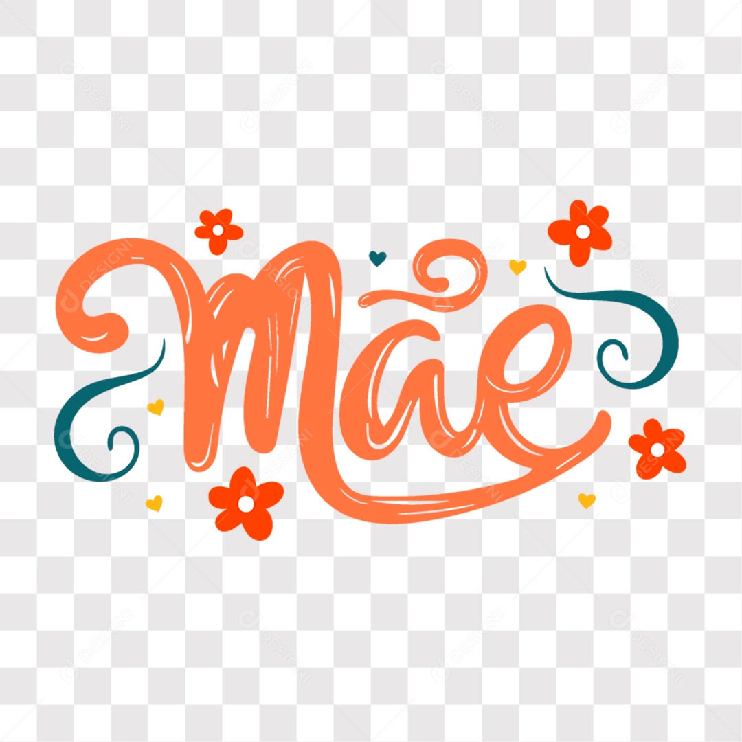Lettering Dia das Mães Mãe EPS + PNG