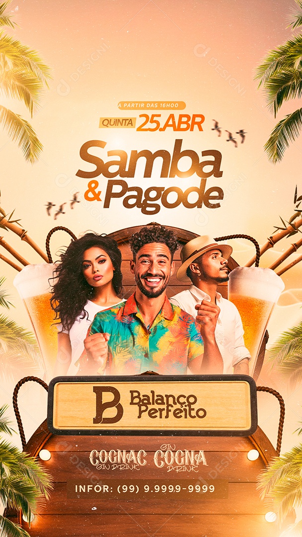 Story Flyer Samba e Pagode Balanço Perfeito Social Media PSD Editável