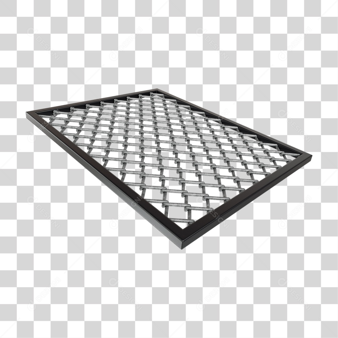 Elemento 3D Placa de Metal Grades PNG Transparente