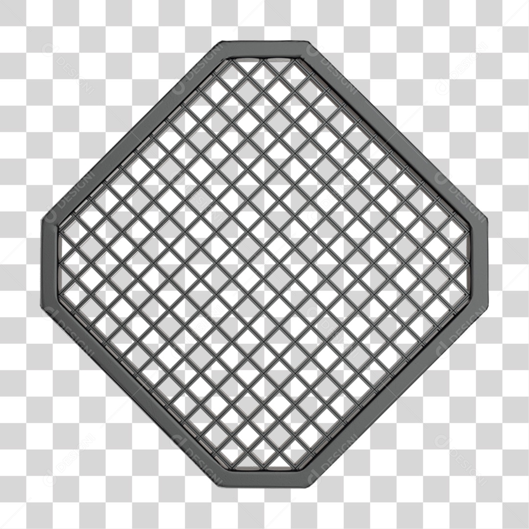 Elemento 3D Placa de Metal Grades PNG Transparente