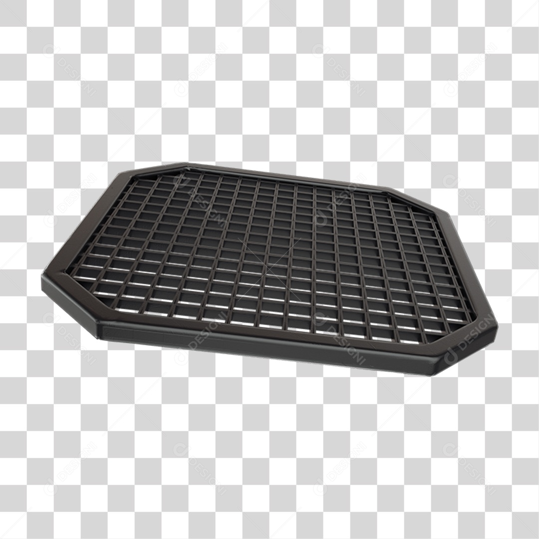 Elemento 3D Placa de Metal Grades PNG Transparente