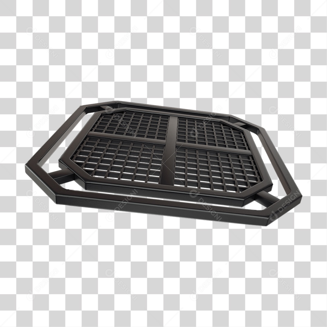 Elemento 3D Placa de Metal Grades PNG Transparente