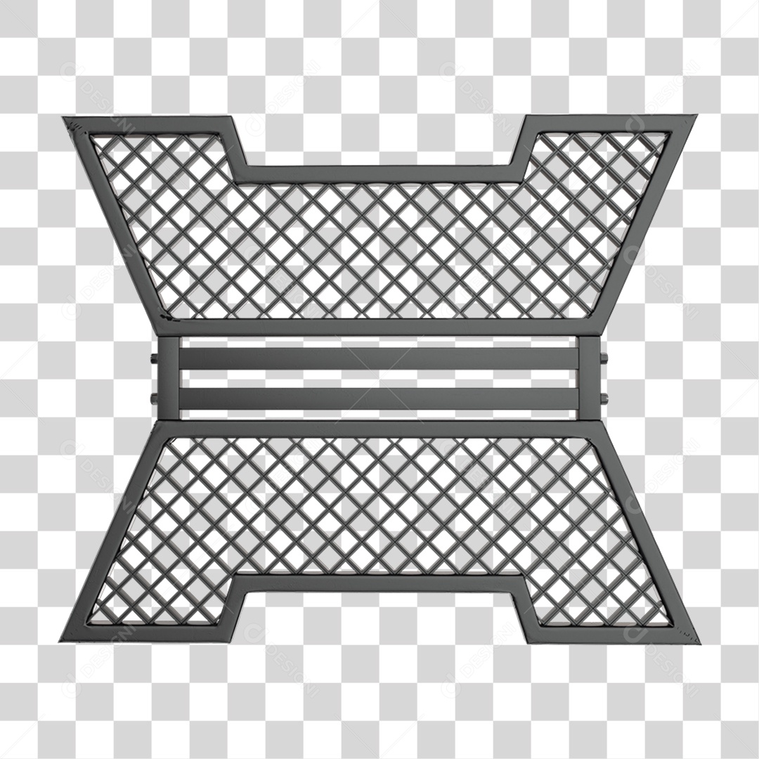Elemento 3D Placa de Metal Grades PNG Transparente
