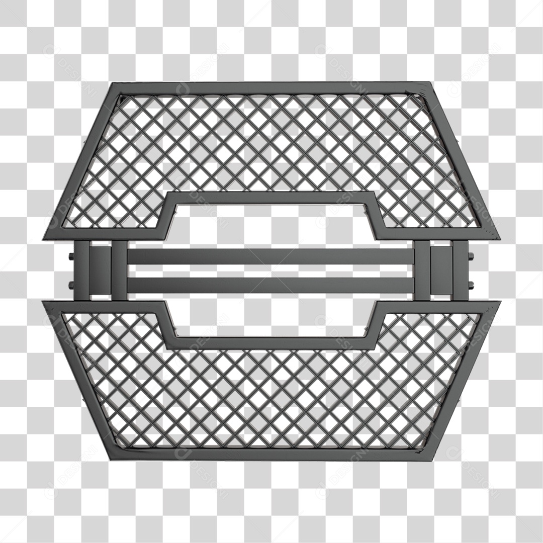 Elemento 3D Placa de Metal Grades PNG Transparente