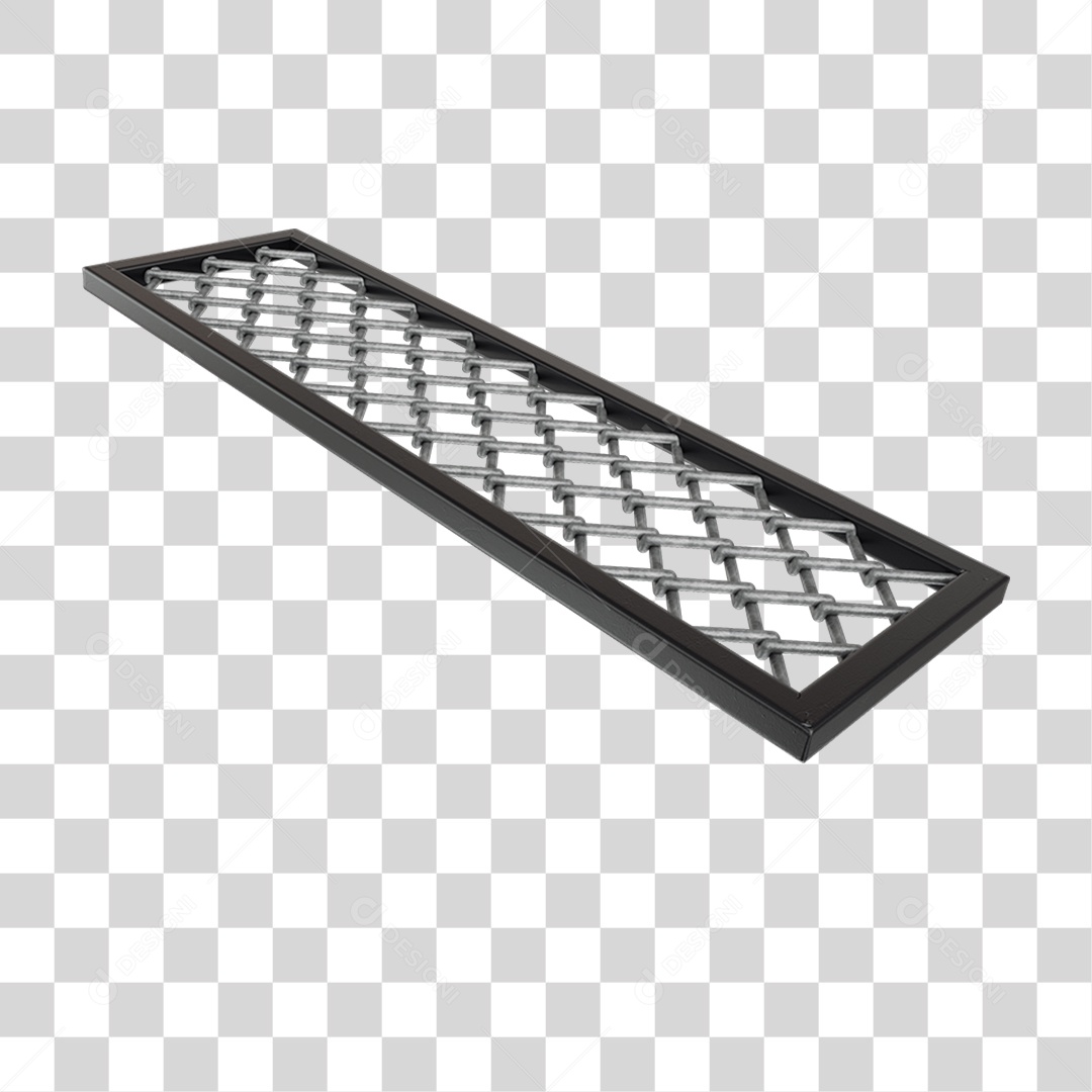 Elemento 3D Placa de Metal Grades PNG Transparente