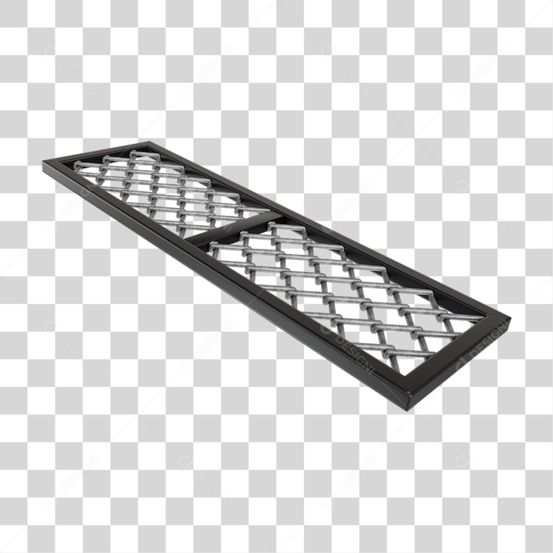 Elemento 3D Placa de Metal Grades PNG Transparente