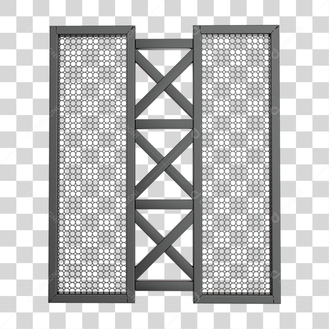 Elemento 3D Placa de Metal Grades PNG Transparente