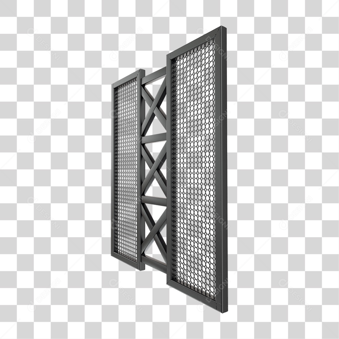 Elemento 3D Placa de Metal Grades PNG Transparente