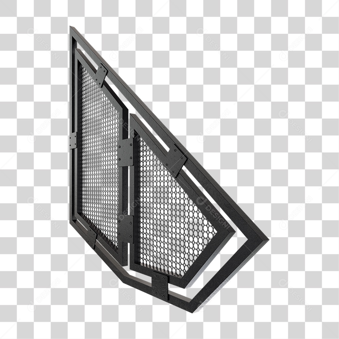 Elemento 3D Placa de Metal Grades PNG Transparente