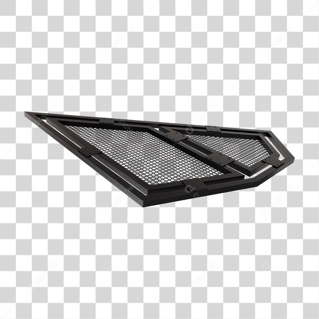 Elemento 3D Placa de Metal Grades PNG Transparente