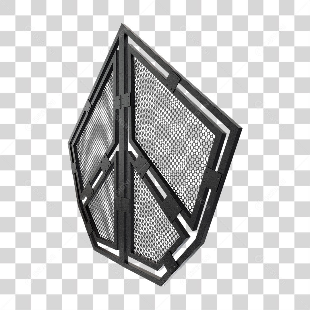 Elemento 3D Placa de Metal Grades PNG Transparente