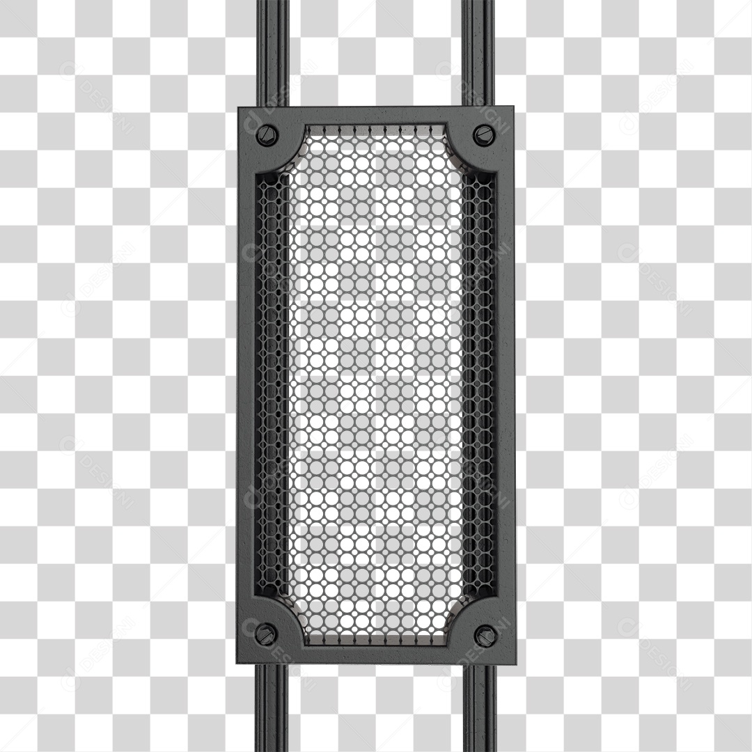 Elemento 3D Placa de Metal Grades PNG Transparente