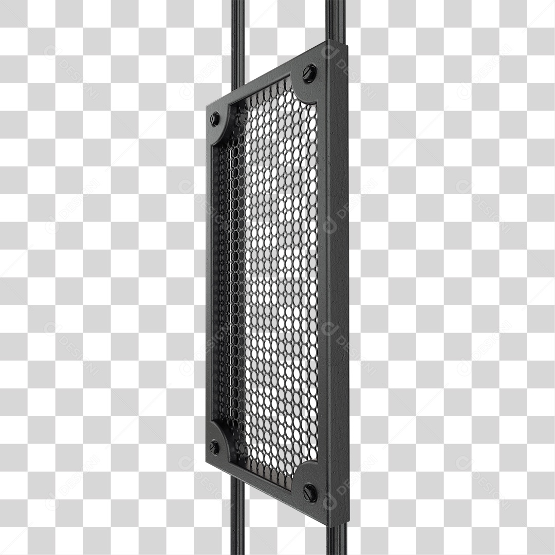 Elemento 3D Placa de Metal Grades PNG Transparente