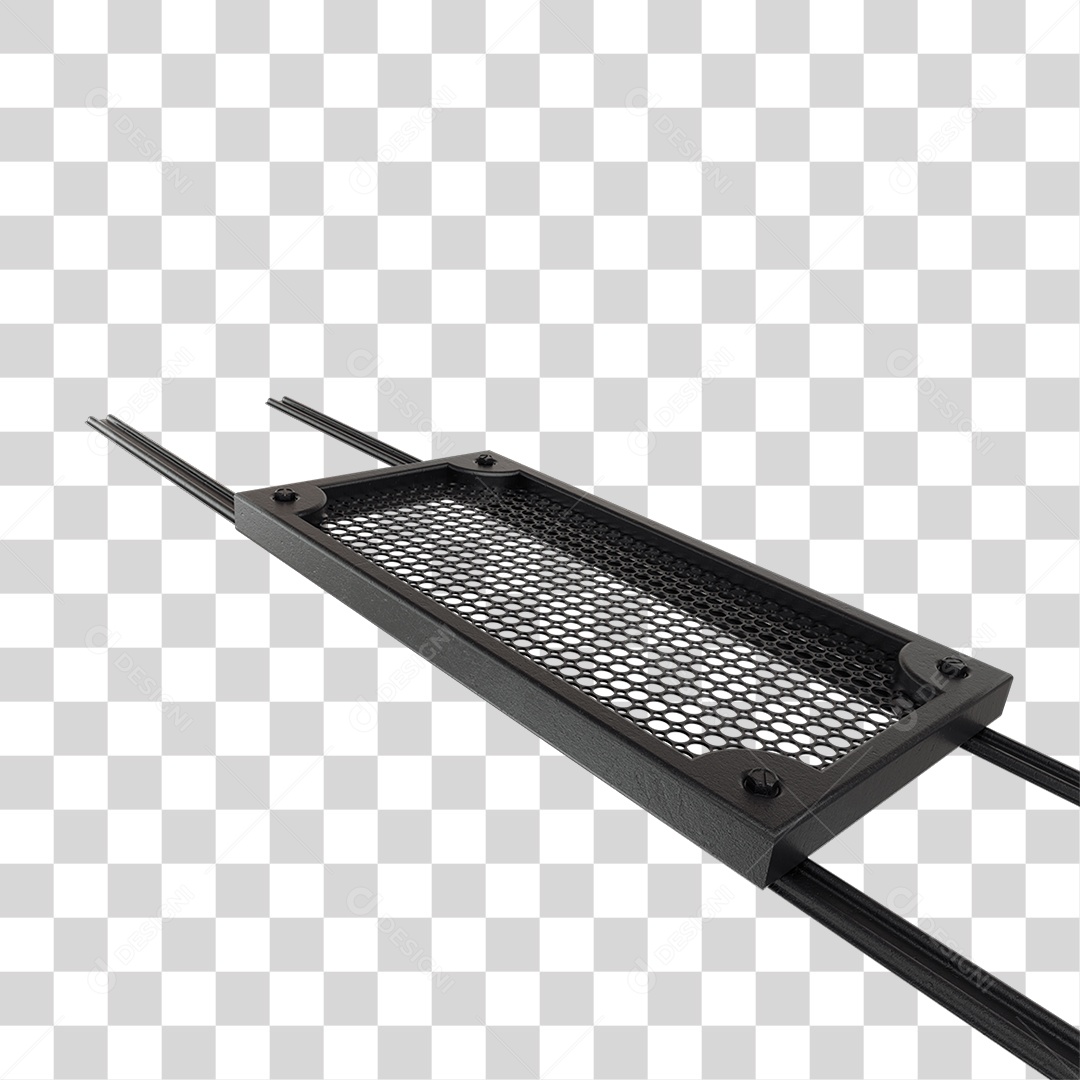 Elemento 3D Placa de Metal Grades PNG Transparente