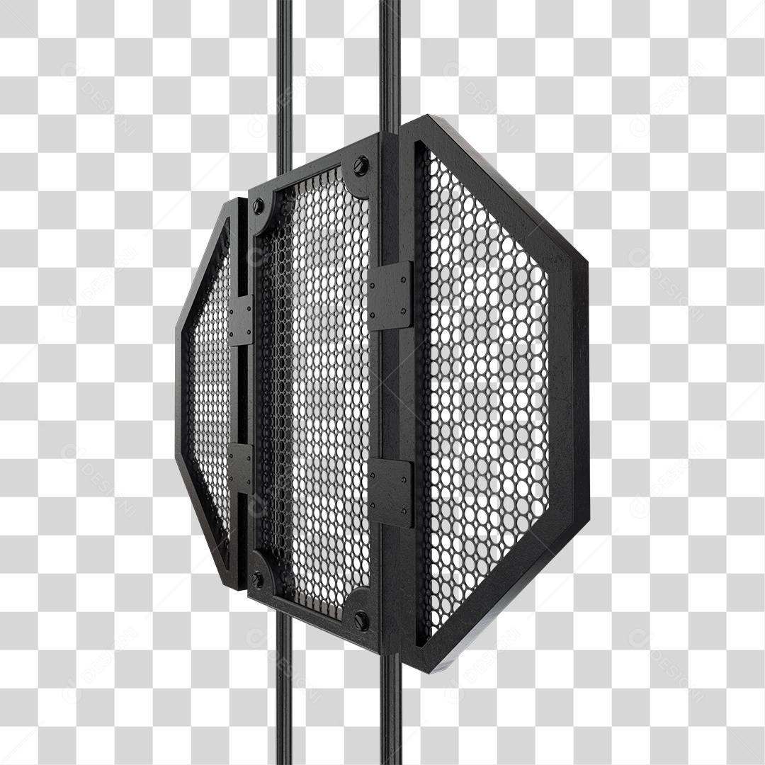Elemento 3D Placa de Metal Grades PNG Transparente