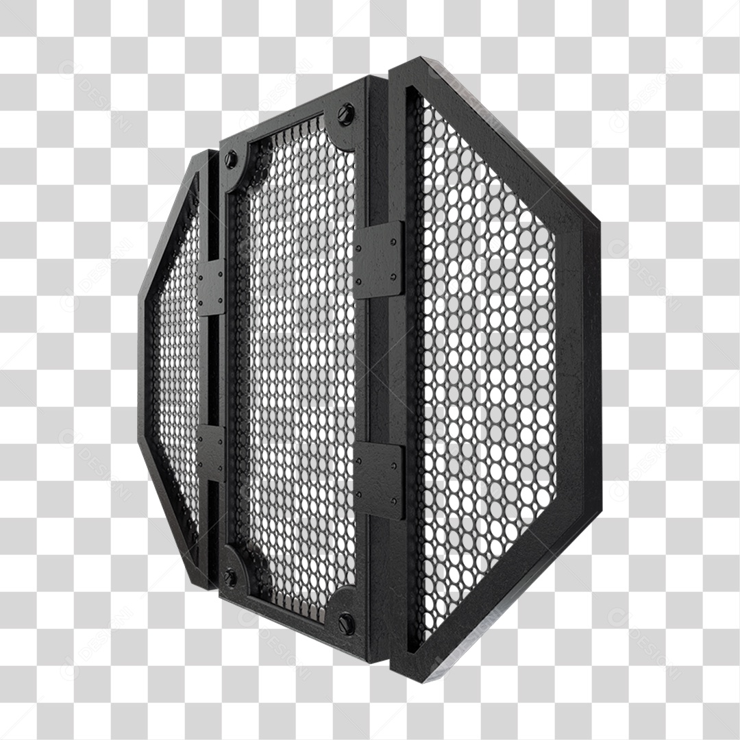 Elemento 3D Placa de Metal Grades PNG Transparente