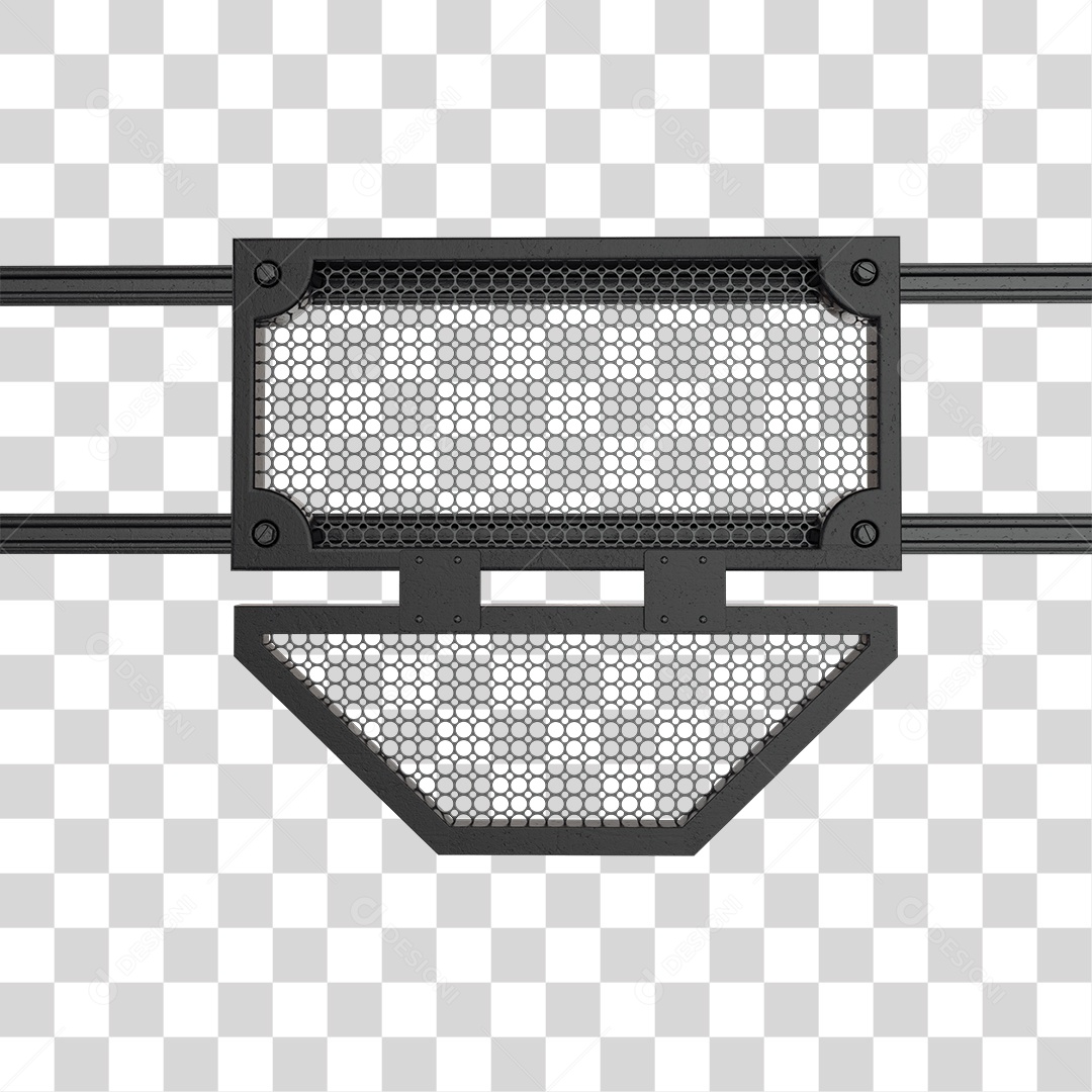 3D Transparent Grades PNG Metal Plate Element