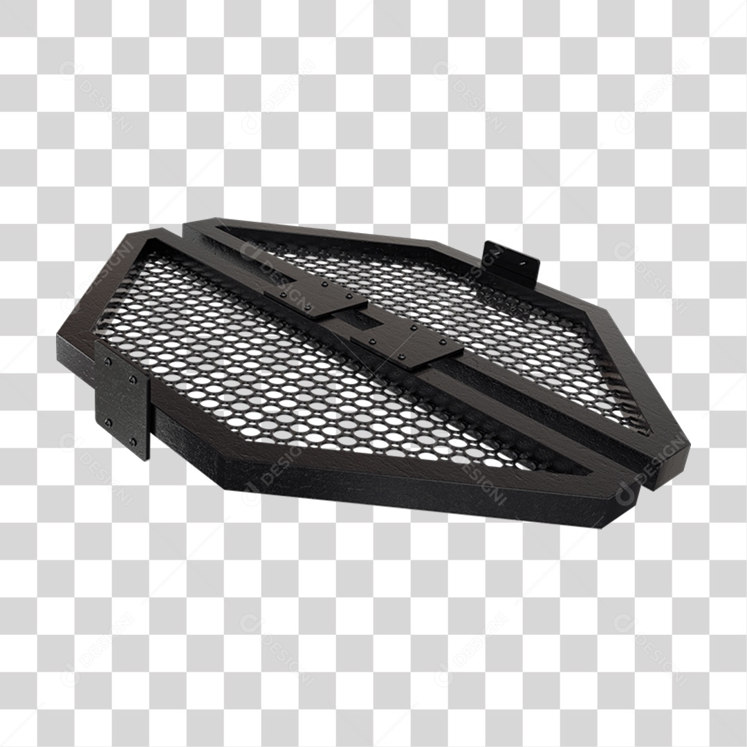 Elemento 3D Placa de Metal Grades PNG Transparente