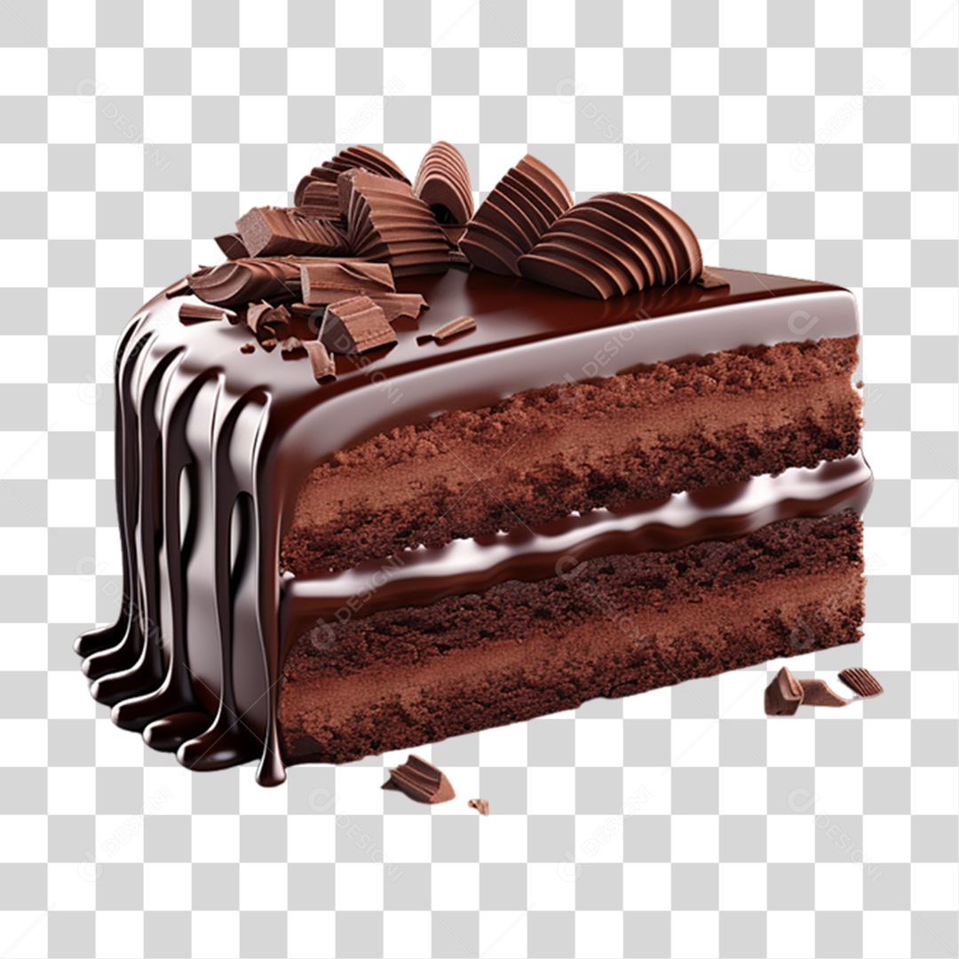 Bolo Confeitado com Cobertura PNG Transparente