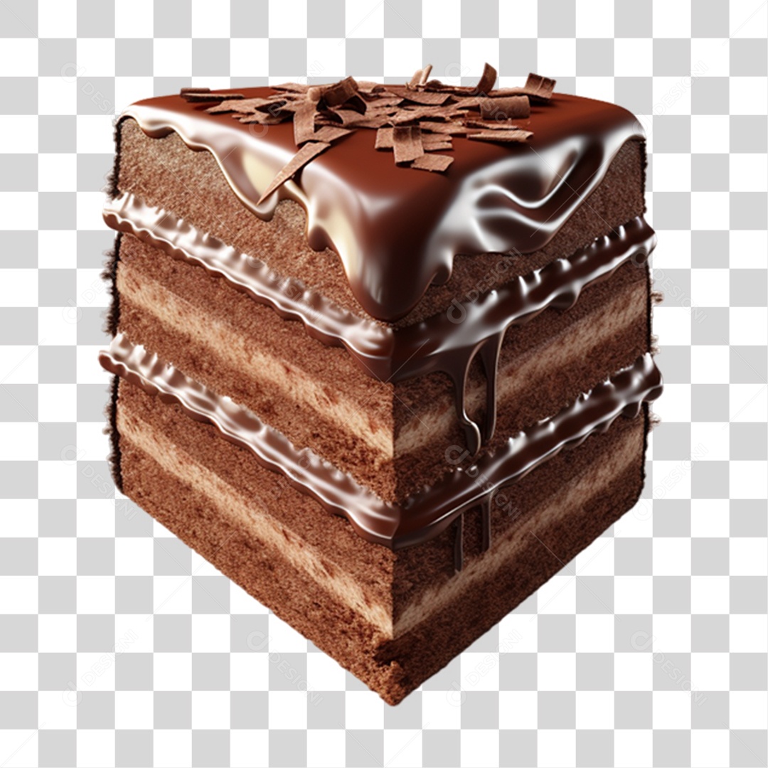 Bolo Confeitado com Cobertura PNG Transparente