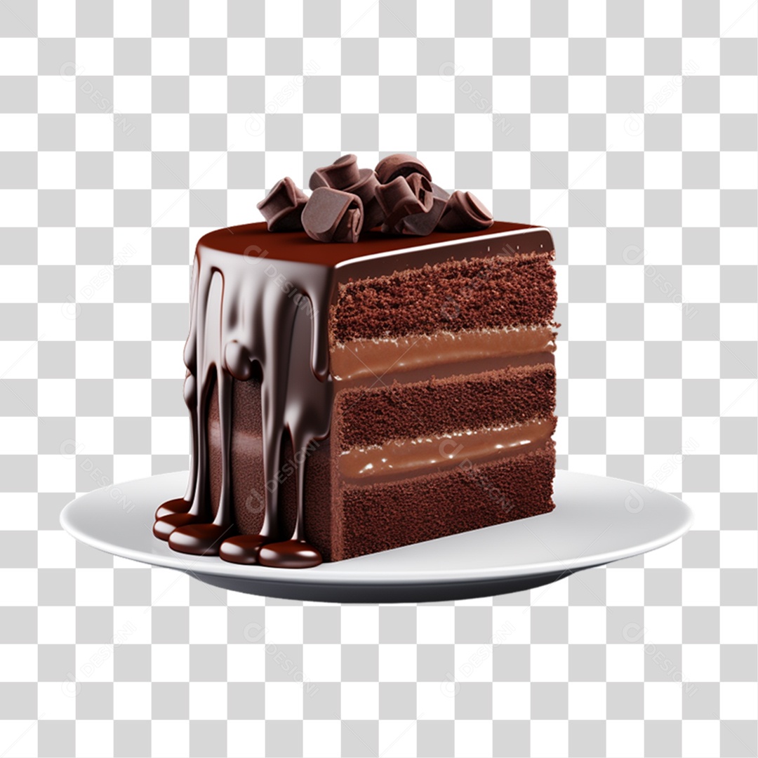 Bolo Confeitado com Cobertura PNG Transparente