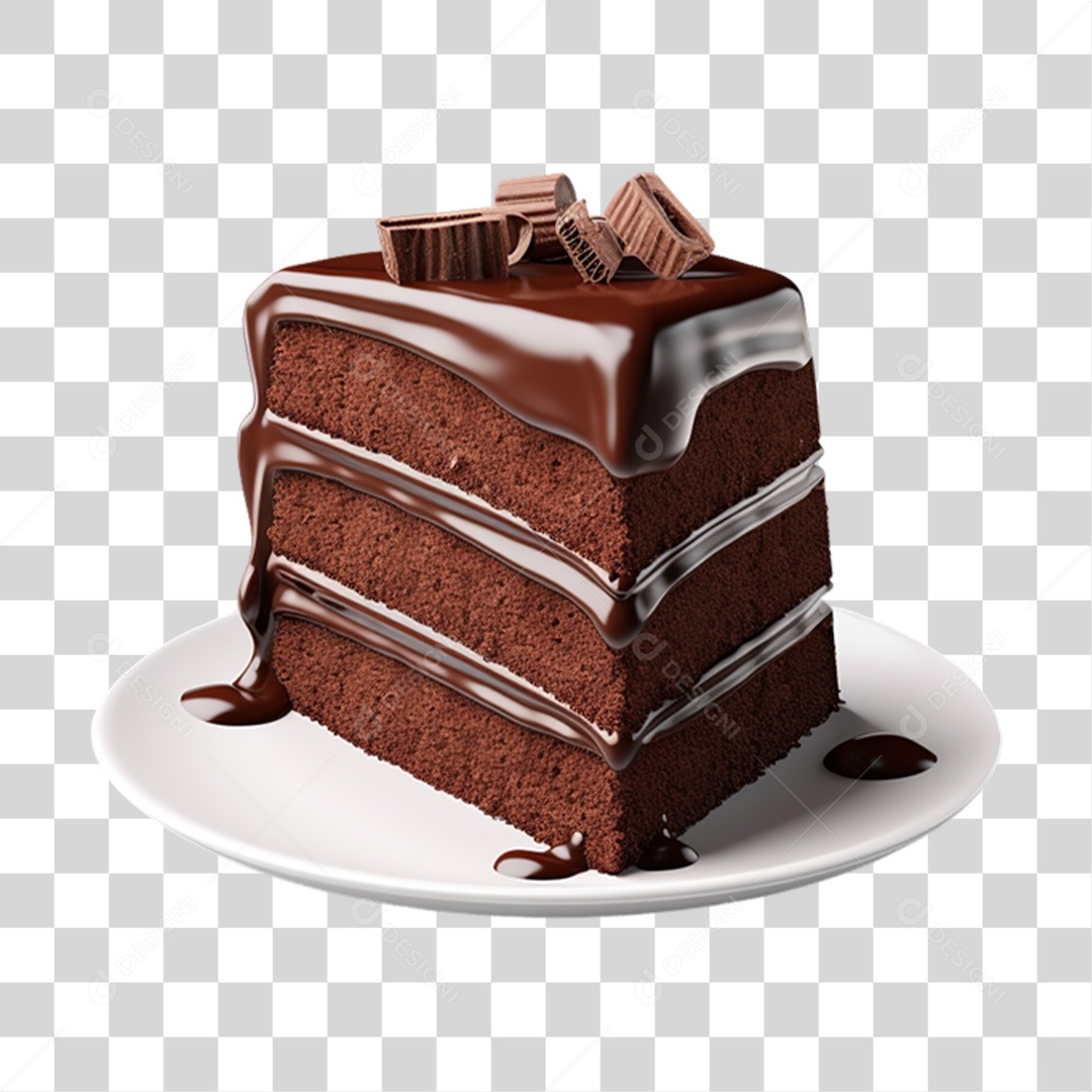 Bolo Confeitado com Cobertura PNG Transparente